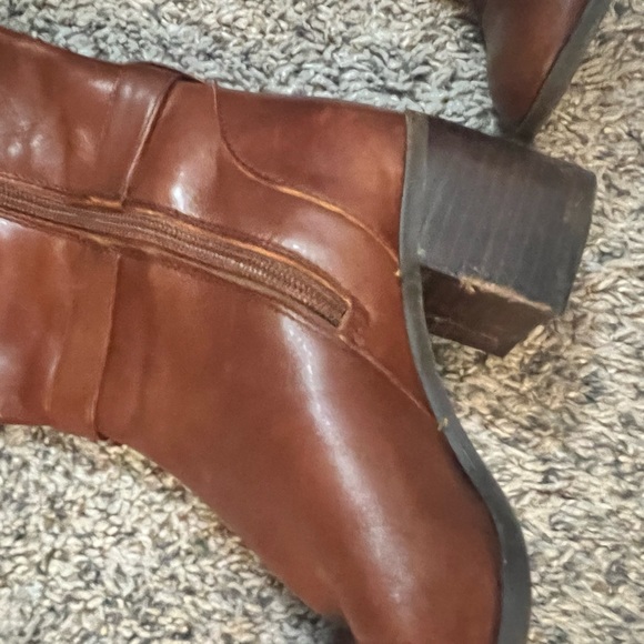 Essex Lane Cognac Brown Real Leather Heeled Boot - Size 6 - Great condition - Picture 6 of 7